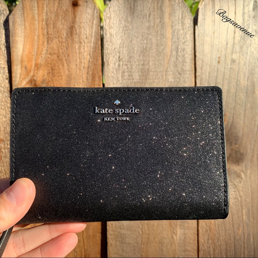 Kate spade Glitter Sparkly Medium Bifold Wallet Shimmy New in Box #bagsavenue - Picture 1 of 6